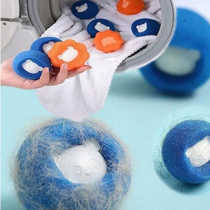 Conjunto 4 Bolas Panda 6Cm Para Maquina De Lavar Roupa De Maneira Fácil E Prática Tira Pelos em Oferta na Shopee