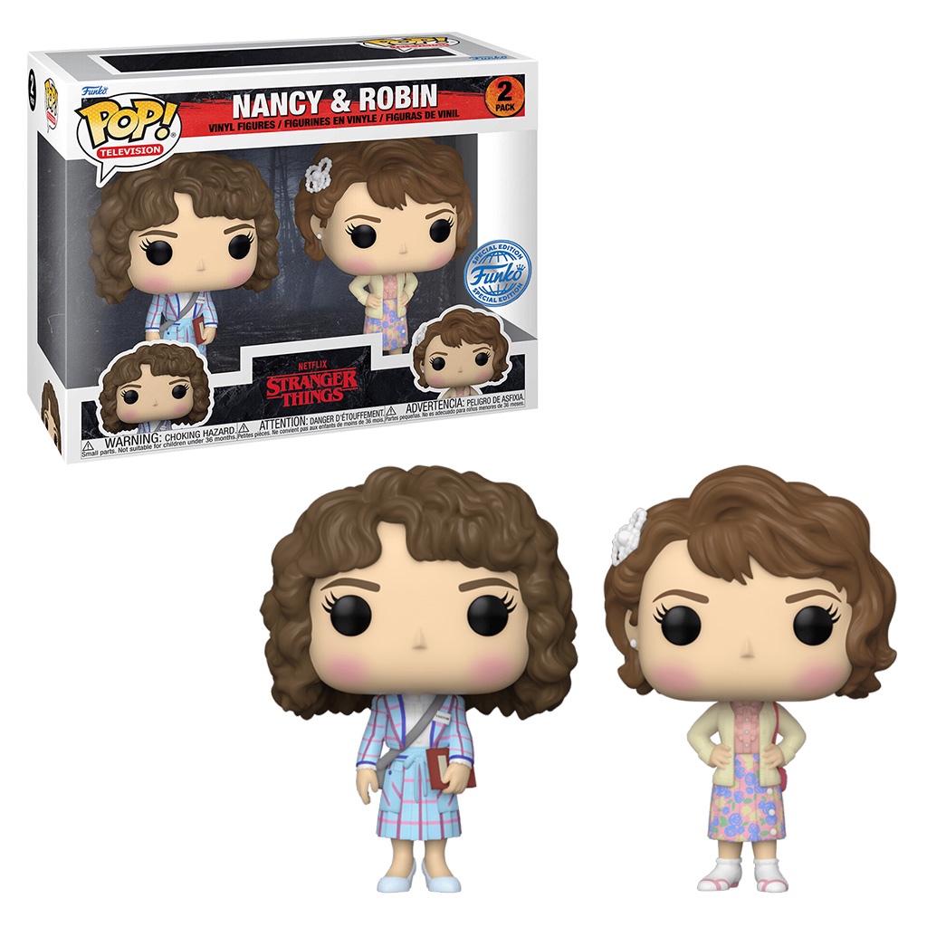 FUNKO POP  STRANGER THINGS SEASON 4 - NANCY & ROBIN 2-PACK (66613) NOVO ORIGINAL em Oferta na Shopee