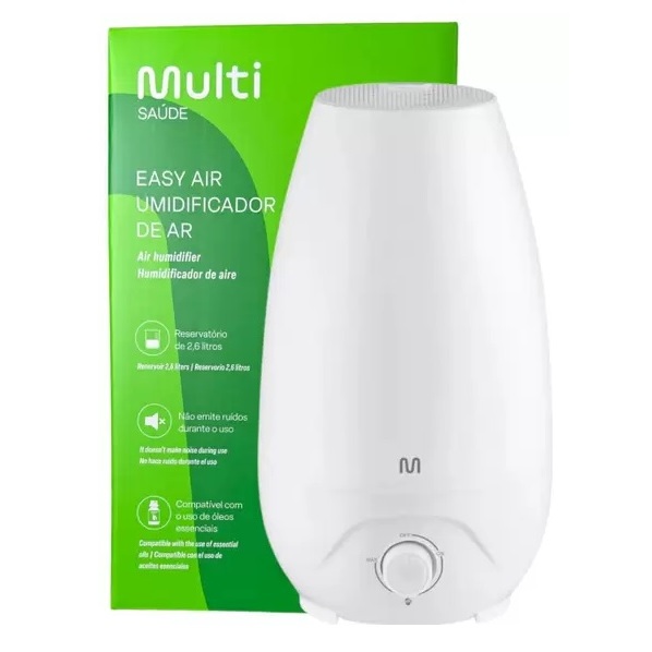 Umidificador de Ar Multilaser Easy Air 2,6L HC118 | Silencioso, Saúde e Bem-Estar Envio Imediato 2h uteis apos a compra