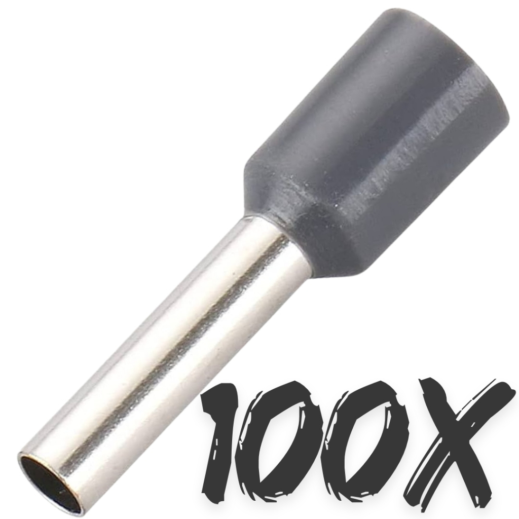 100X Terminal Tubular Ilhos 4mm E4009 Pre Isolado (Pacote c/ 100pçs) em Oferta na Shopee