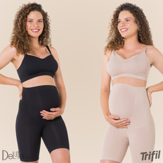 Bermuda Short Cintura Alta Trifil Para Gestante Gravida Maternidade em Oferta na Shopee