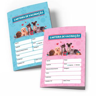 Carteiras Vacina Pet / Petshop / Veterinária - Sem Personalização em Oferta na Shopee
