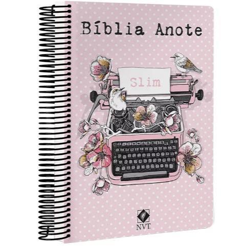 Bíblia Anote Slim Typo Rosa| NVT - Capa Dura Espiral em Oferta na Shopee