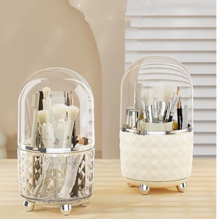 Organizador Portátil 360º De Mesa Cosmético Maquiagem Porta-escovas Batom Tubo Transparent...