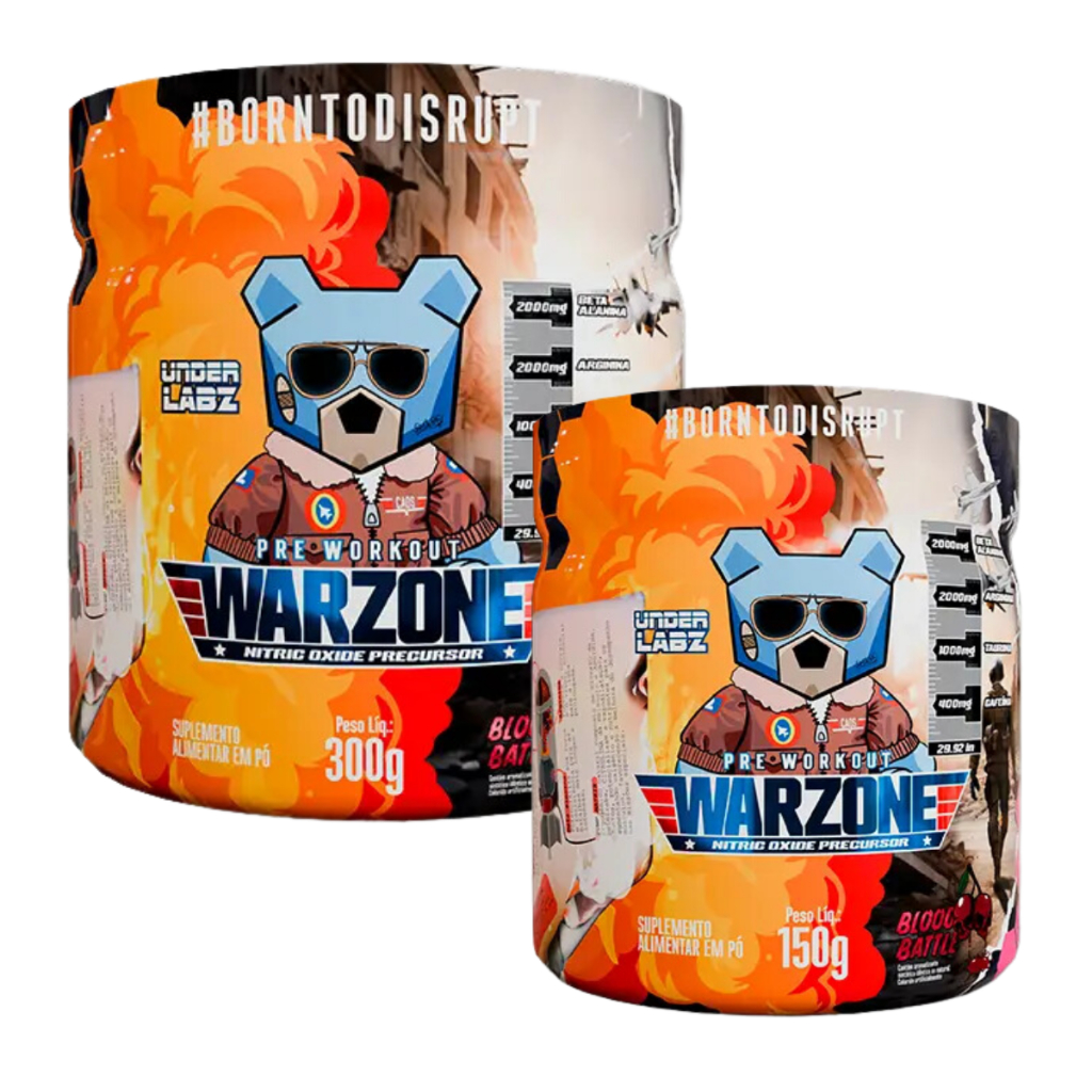 Warzone - 300g - Under Labz + Warzone - 150g - Com Pump Matrix - Pré Treino - Under Labz