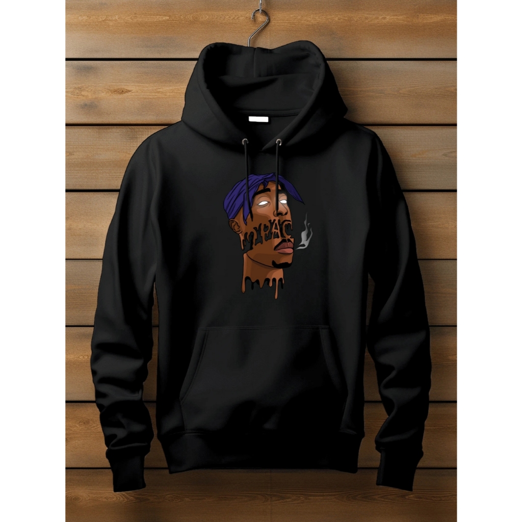Moletom Canguru Unissex  Tupac 2pac Blusa de Frio Moletom Com Capuz