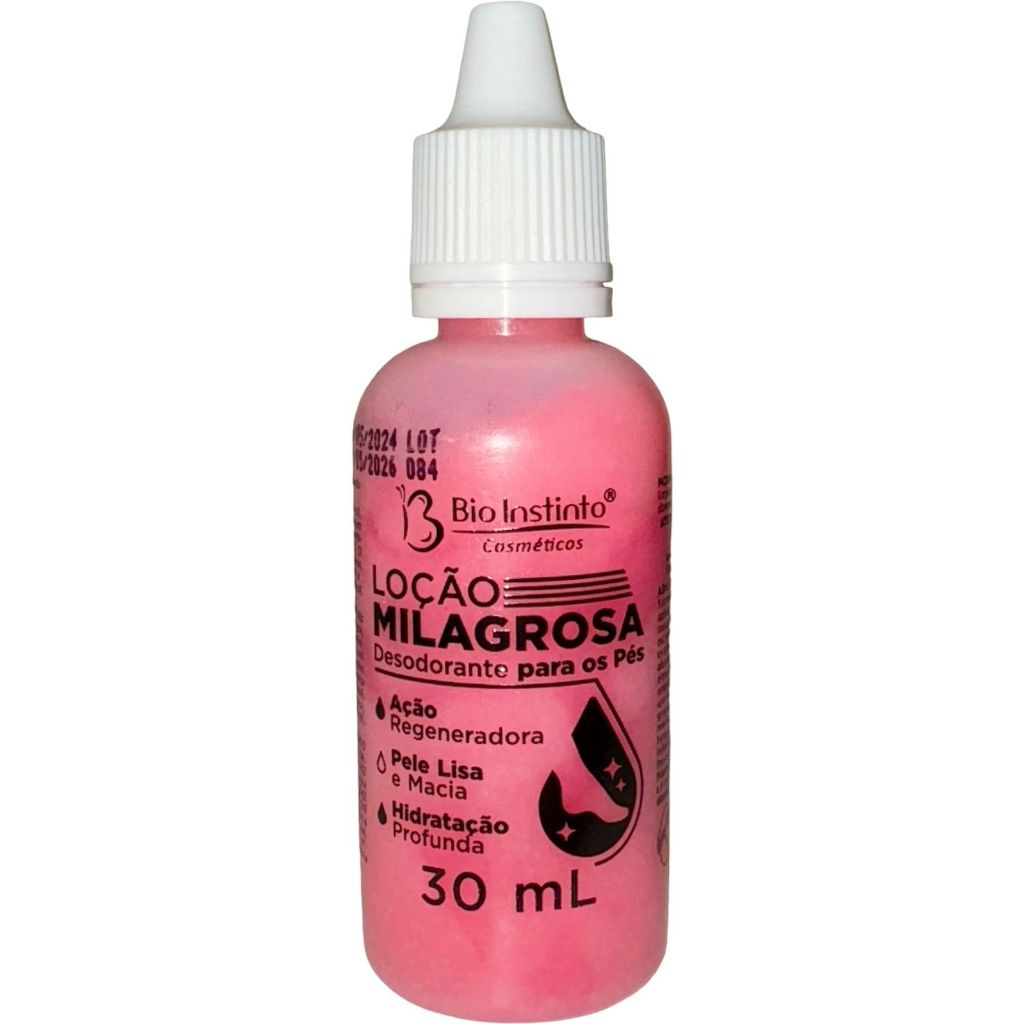 Bio Instinto - 1x Loção Milagrosa - Desodorante para os Pés - Pele Lisa, Macia e Hidratada 30ml cada