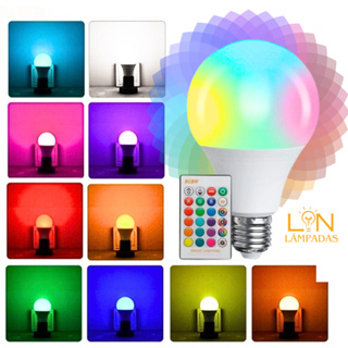 Lampada Bulbo Led Rgb 3w 5w 7w 10w 15w Luz Colorida 16 Cores Bivolt Bocal E27 em Oferta na Shopee