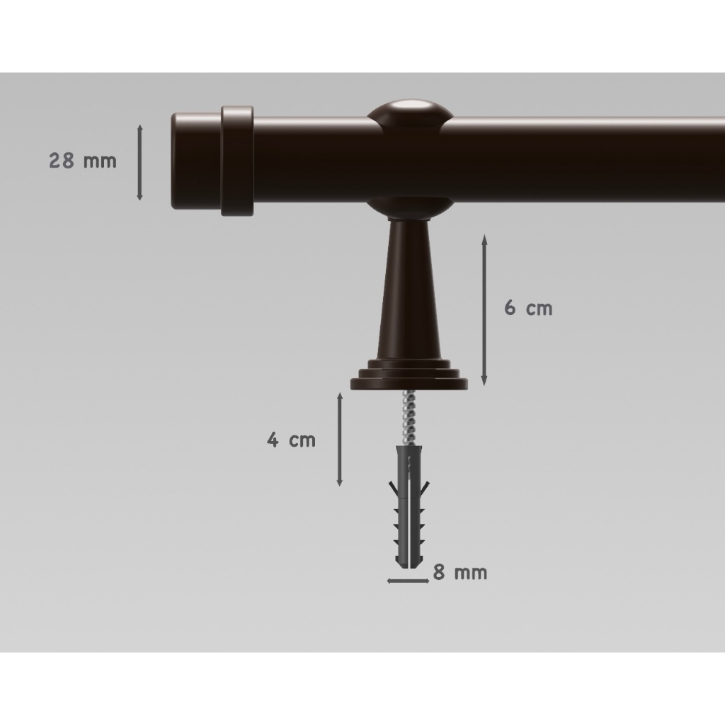 Varão de cortina grosso 28mm em ferro 4,00 mt Casa em geral em Oferta na Shopee