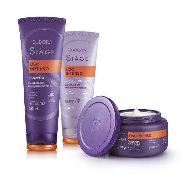 Kit Siàge Liso Intenso: Shampoo 250ml  + Condicionador 200ml + Máscara 250g