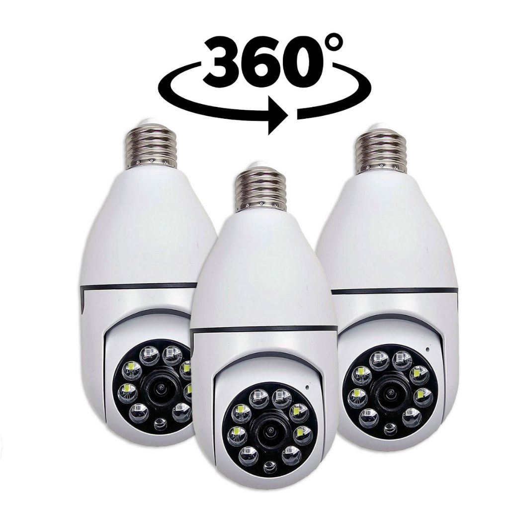 Kit de Camera de Segurança Lampada visão 360 rastreamento de objetos