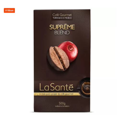 Café La Sante Supreme Blend Moido e Torrado a Vacuo Grãos do Brasil a Vacuo 500 gramas  Gourmet