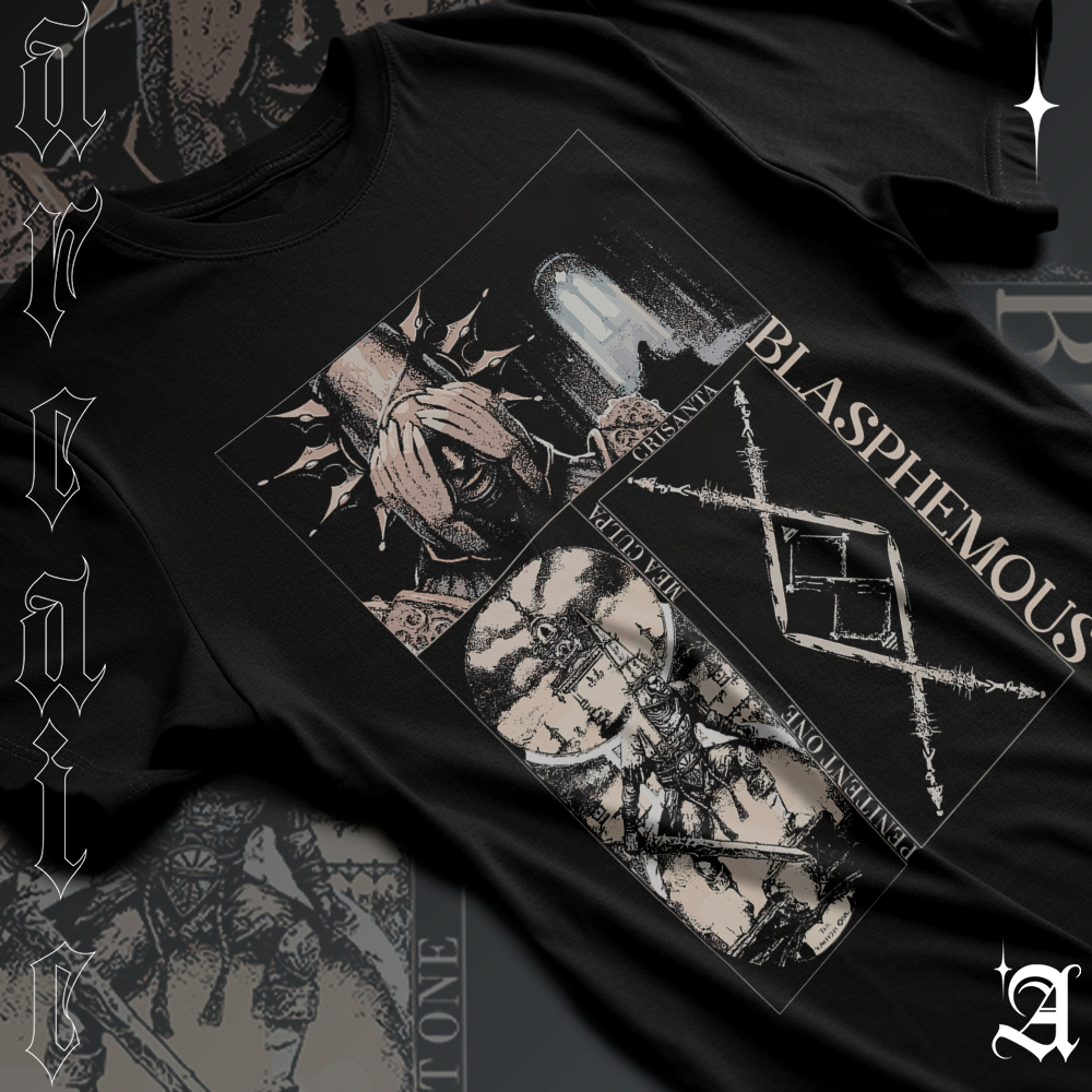 Camiseta Basica Algodao Jogo Blasphemous Metroidvania O Penitente Protagonista Unissex em Oferta na Shopee