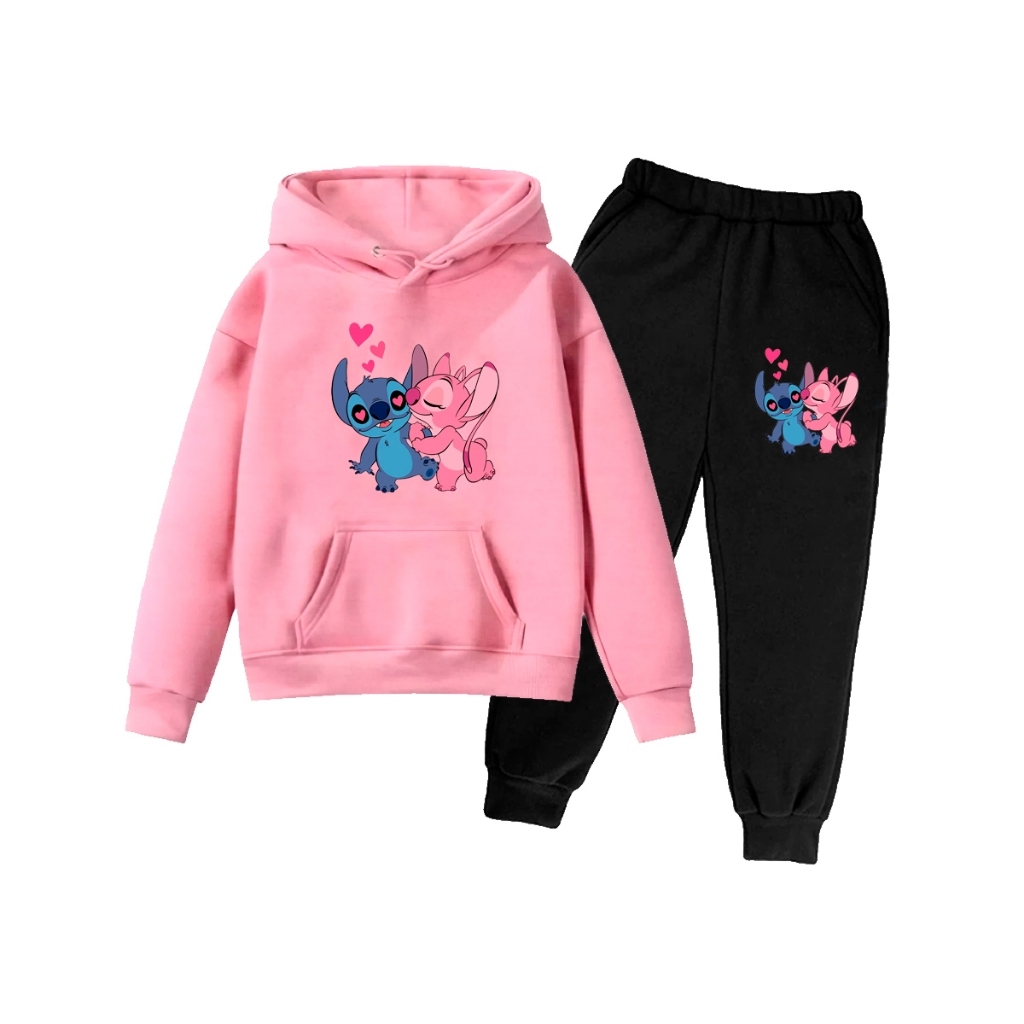 Moletom Infantil Conjunto Calça e Blusa de Frio Stitch Fofo Menina em Oferta na Shopee