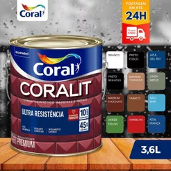 Tinta Esmalte Coralit Madeira e Metais Ultra Resistivo 3,6l