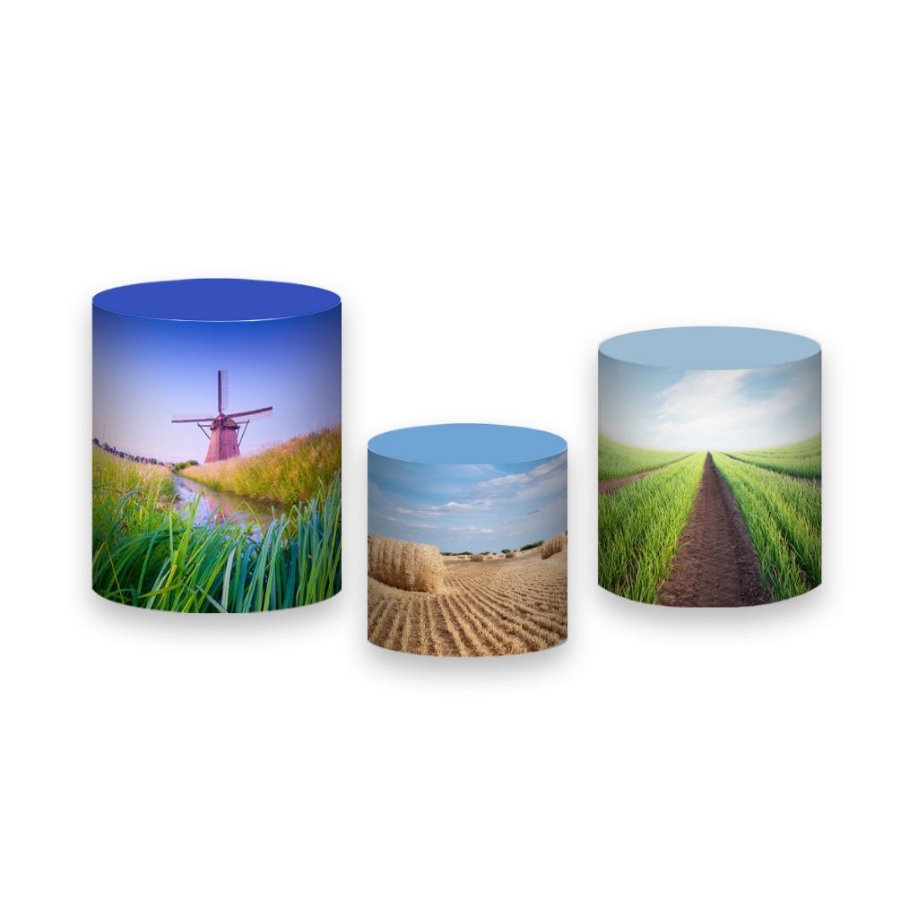 Trio de Capas de Cilindro - Profissão Agronomia Paisagem 015