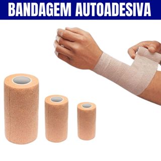 Bandagem Elástica Autoaderente Bege Coesiva 10cmX4,5m - Bioland em Oferta na Shopee