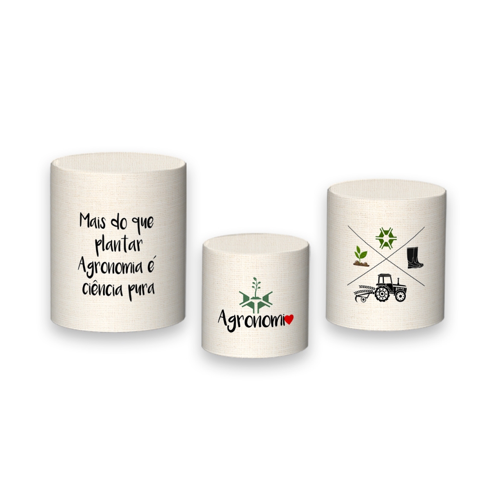 Trio de Capas de Cilindro - Profissão Agronomia Muda 016