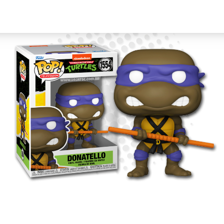 FUNKO POP TURTLES NINJA 4 DONATELLO 1554 NOVO ORIGINAL em Oferta na Shopee