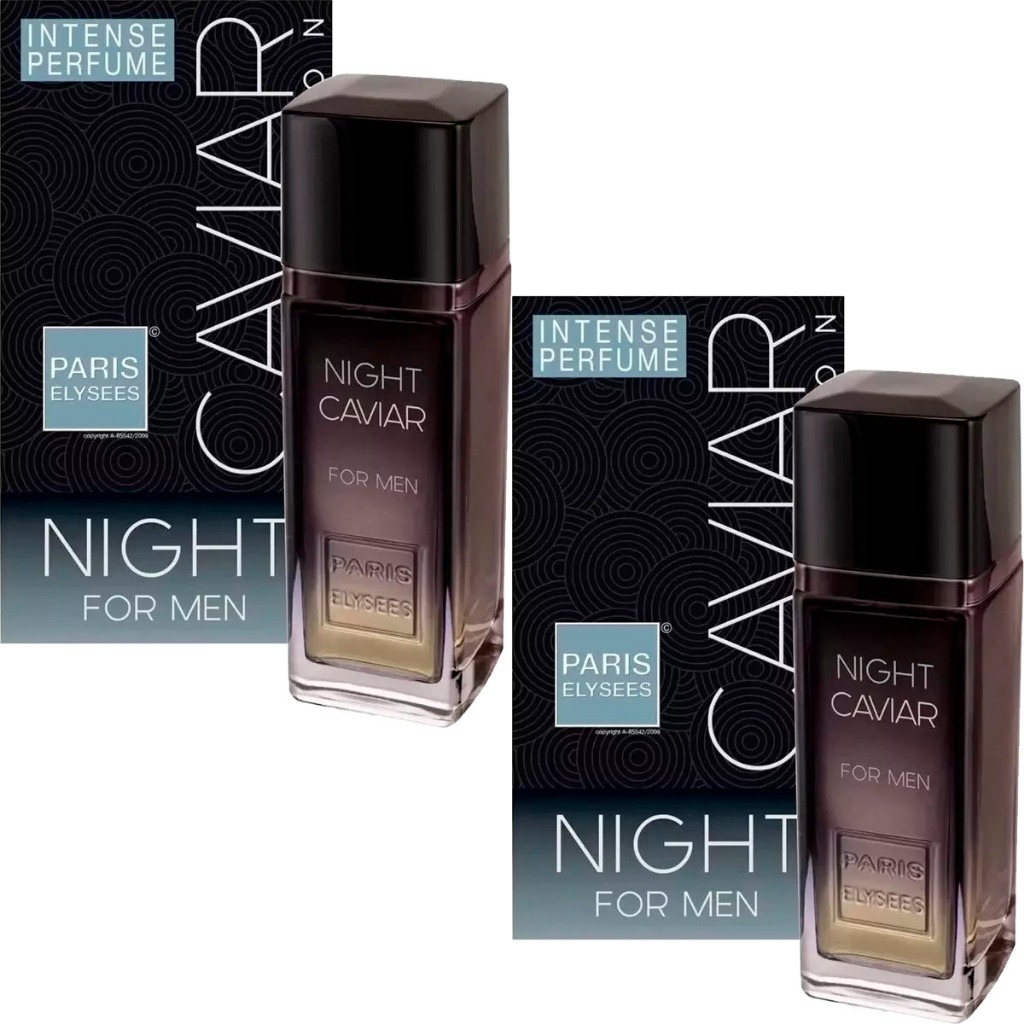 Kit Com 2 Perfumes Paris Elysees Night Caviar Collection 100ml em Oferta na Shopee