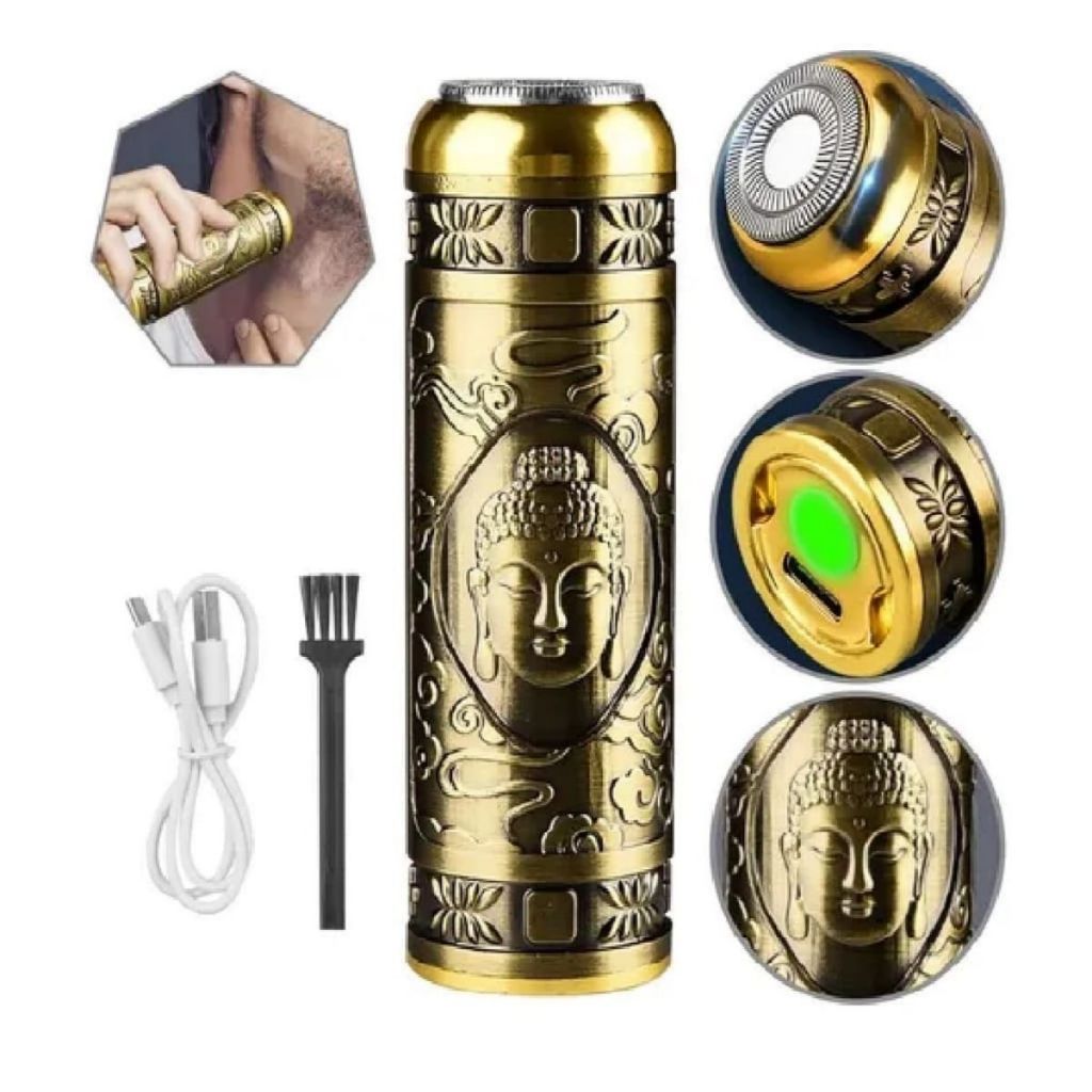 Mini Barbeador Elétrico Portátil Aparador De Barba Lavável Homens Recarregável USB