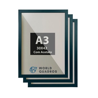 Kit 3 Molduras A3 Foto 30x42  Acetato Quadros Decoração Arte Imagem Sala Quarto Diplomas Certificados Qualidade Premium em Oferta na Shopee