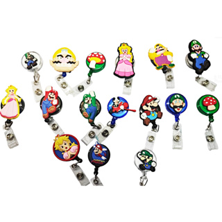 Porta Crachá Mario Desenhos animados Roller Clip Presente criativo em Oferta na Shopee