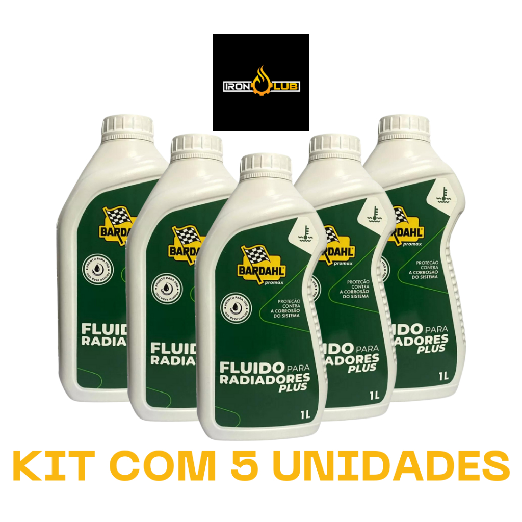 KIT 5 LITROS ADITIVO DE RADIADOR PLUS BARDAHL PRONTO USO VERDE
