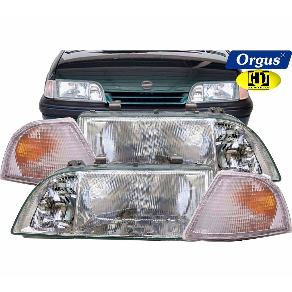 Farol Monza 91 92 93 94 95 96 97 Tubarão Lente de Vidro Original Orgus Setas Cristal