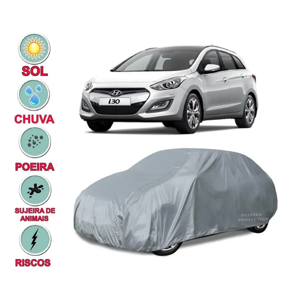 Capa para Cobrir Carro - Modelo Hyundai I30 -100% Impermeável Proteção Total Bezzter Protection - Sem Forro