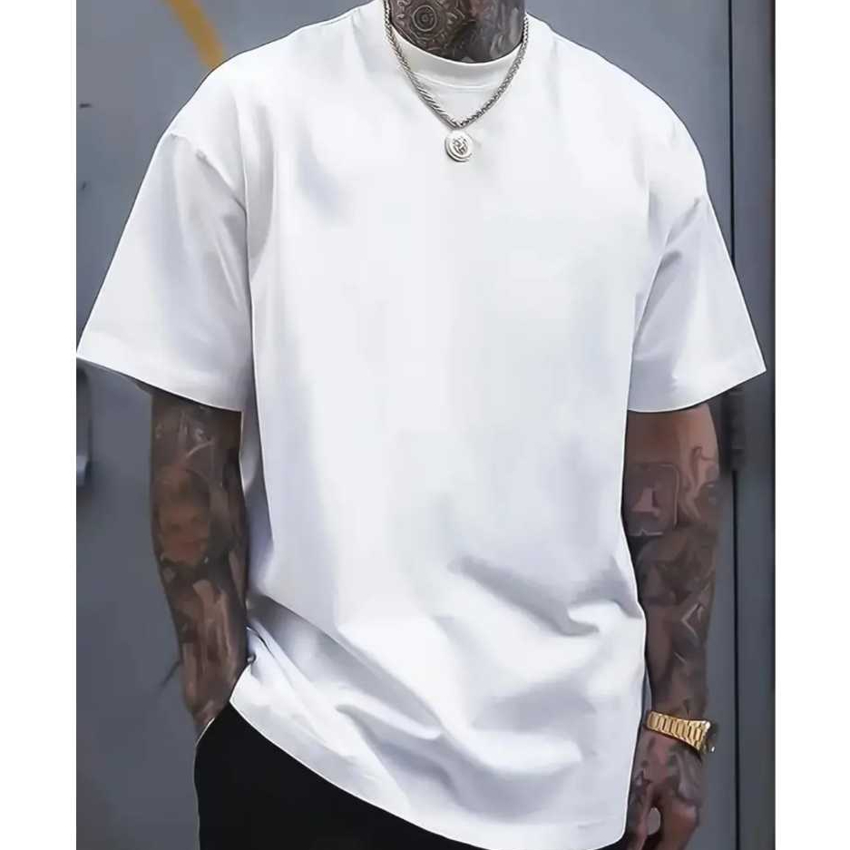 Camiseta Oversized Masculina P ao G4 Plus Size Lisa Streetwear Camisa Basica 100% Algodão em Oferta na Shopee