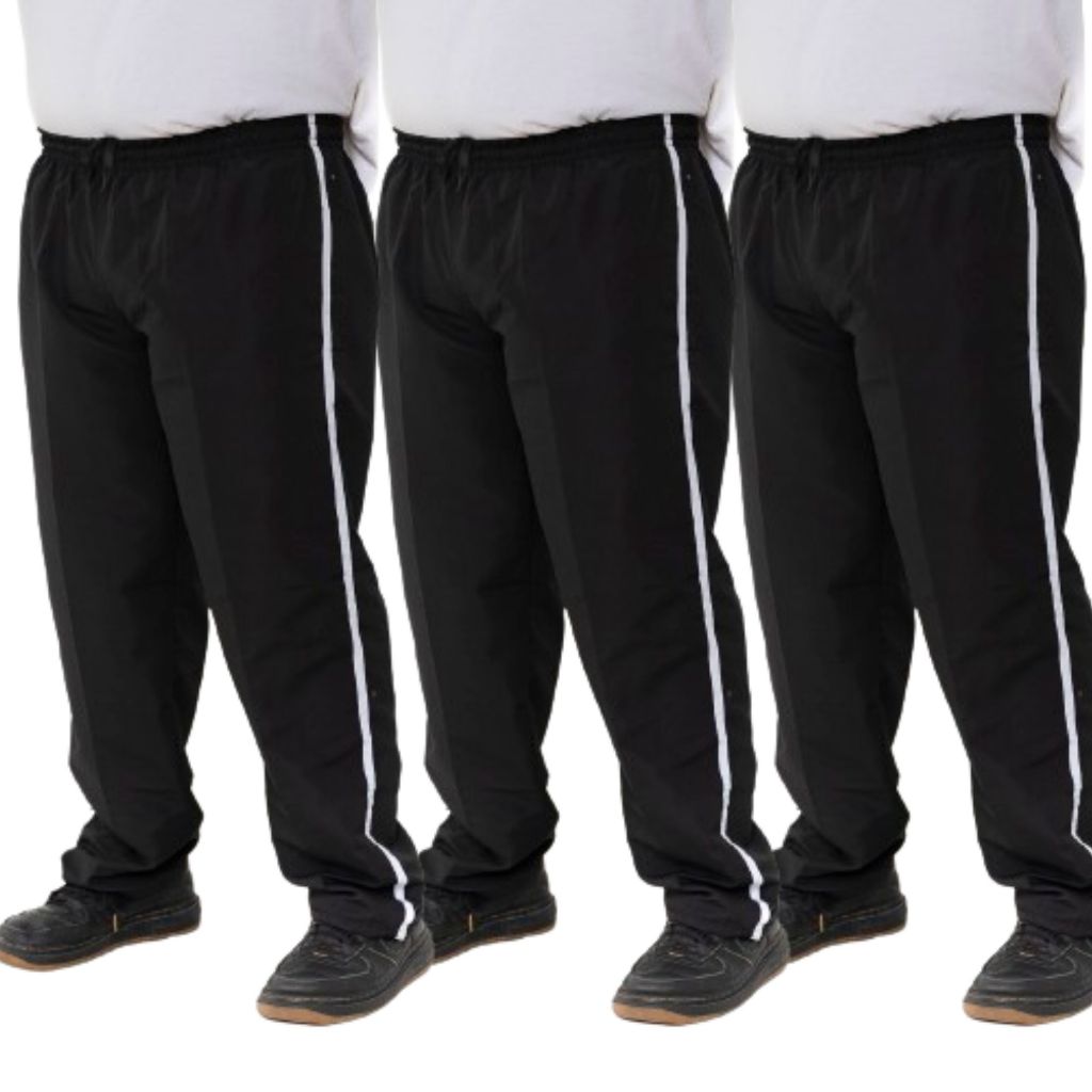 Kit 3 Calças Tactel Masculina Plus Size Tamanhos Grandes — imagem 2 de 2