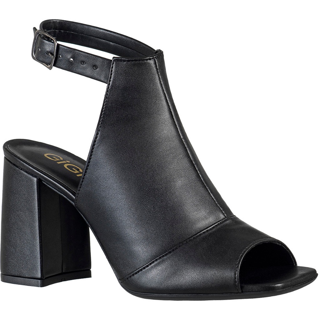 Sandália Fechada Salto Alto Bloco Ankle Boots Confortável Sandal Boots Blogueira Confort GiGiL