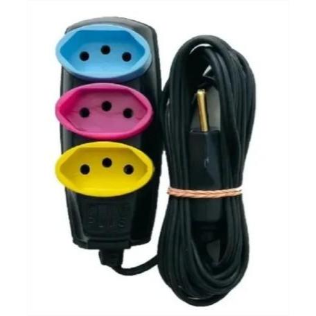 Extensão Elétrica de Energia 3m/5m/10m colorida Distribuidora Galante em Oferta na Shopee
