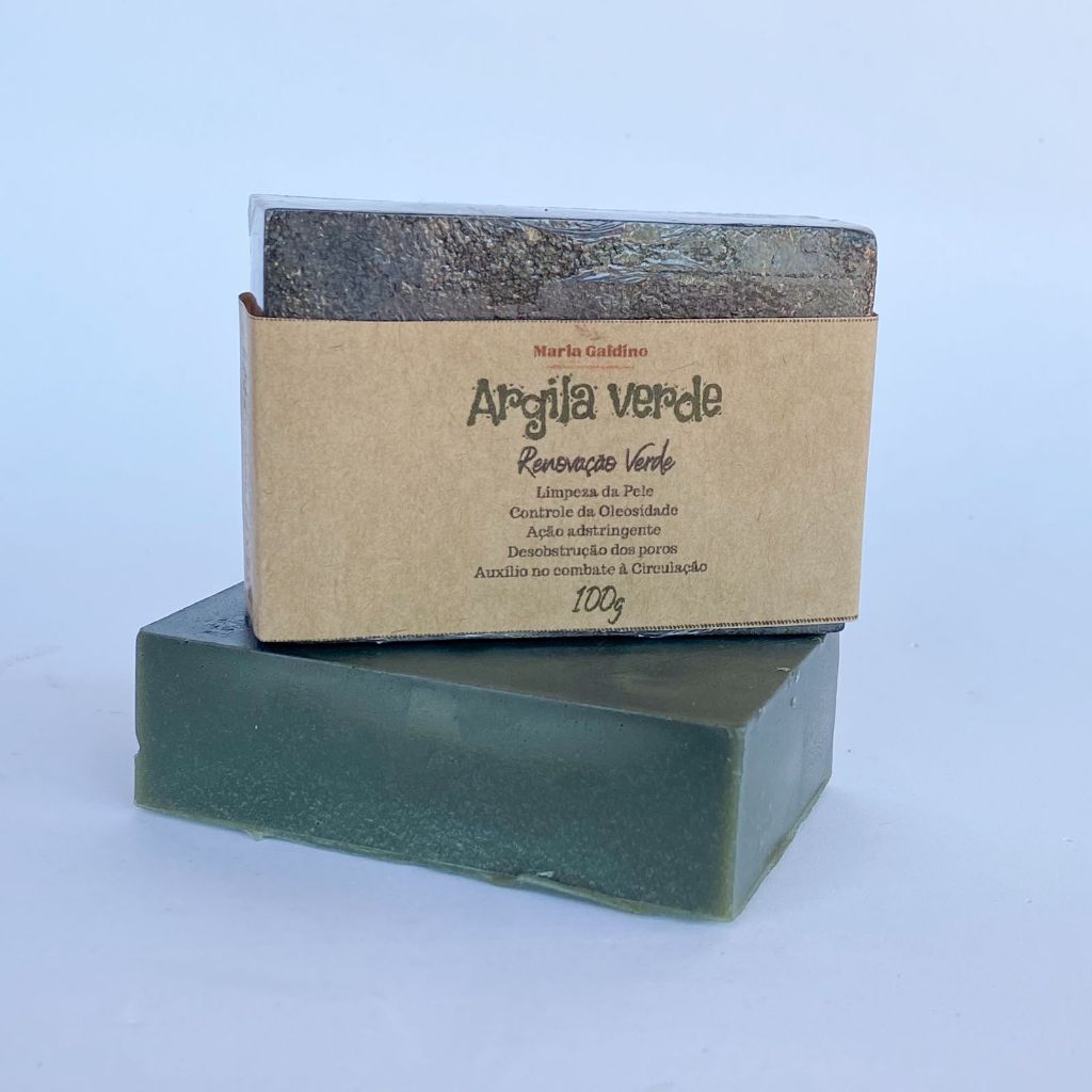 Sabonete de Argila Verde Pepino Skin Care Anti-Acne,Espinhas Facial artesanal
