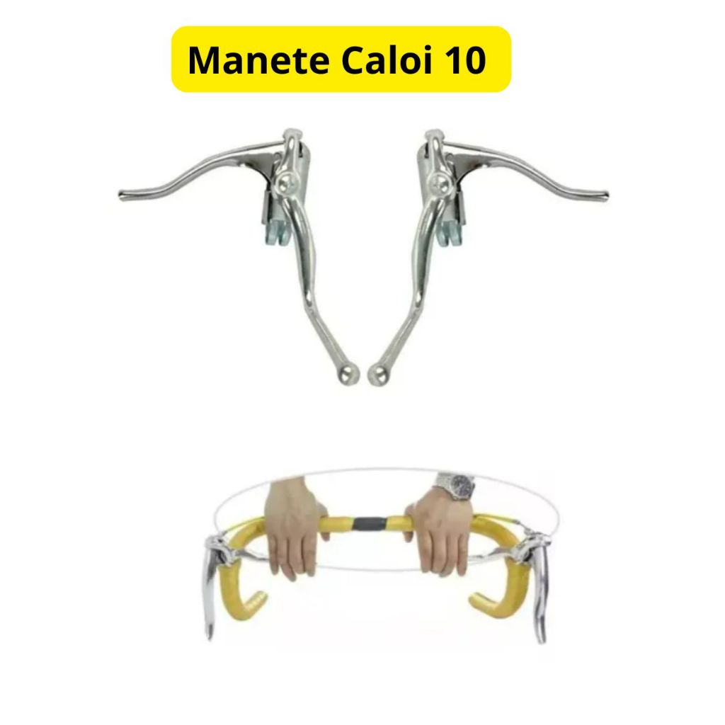 Par Manete Para Bicicleta Maçaneta Speed Dupla Caloi 10 Monark 10 Alumínio Bike