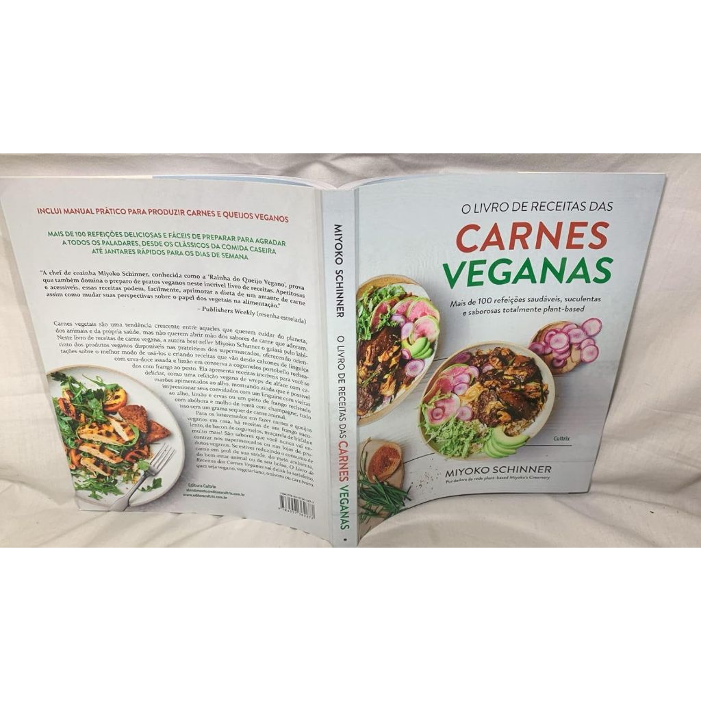 O Livro de Receitas das Carnes Veganas Capa comum