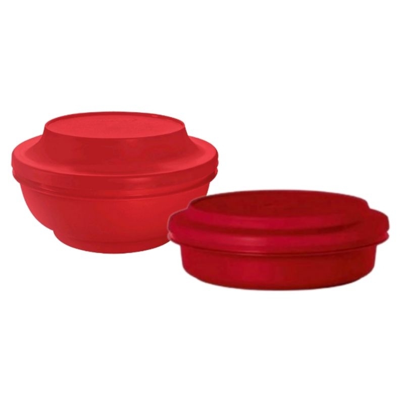 KIT TIGELA REDONDA 650ML + TRAVESSA REDONDA 500ML ACTUALITÉ VERMHO E CHILI - TUPPERWARE
