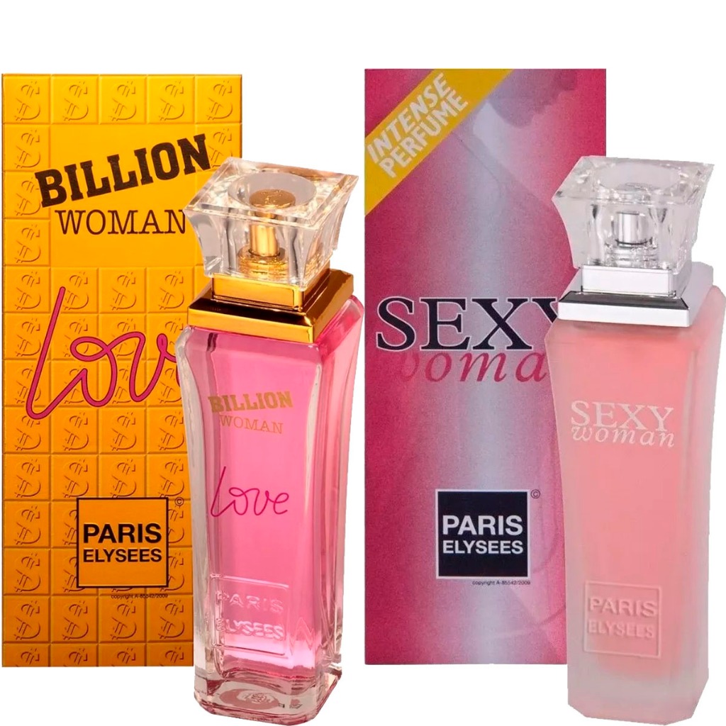 Kit Com 1 Billion Woman Love + 1 Sexy Woman 100ml Paris Elysees em Oferta na Shopee