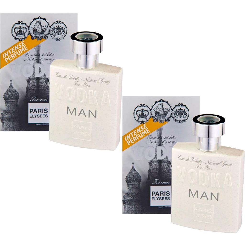 Kit Com 2 Perfumes Paris Elysees Vodka Man 100ml em Oferta na Shopee