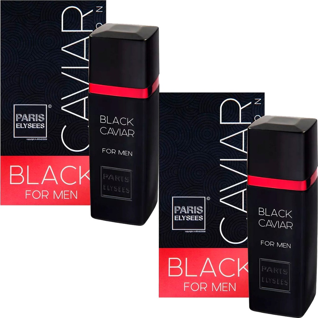 Kit Com 2 Perfumes Paris Elysees Black Caviar 100ml