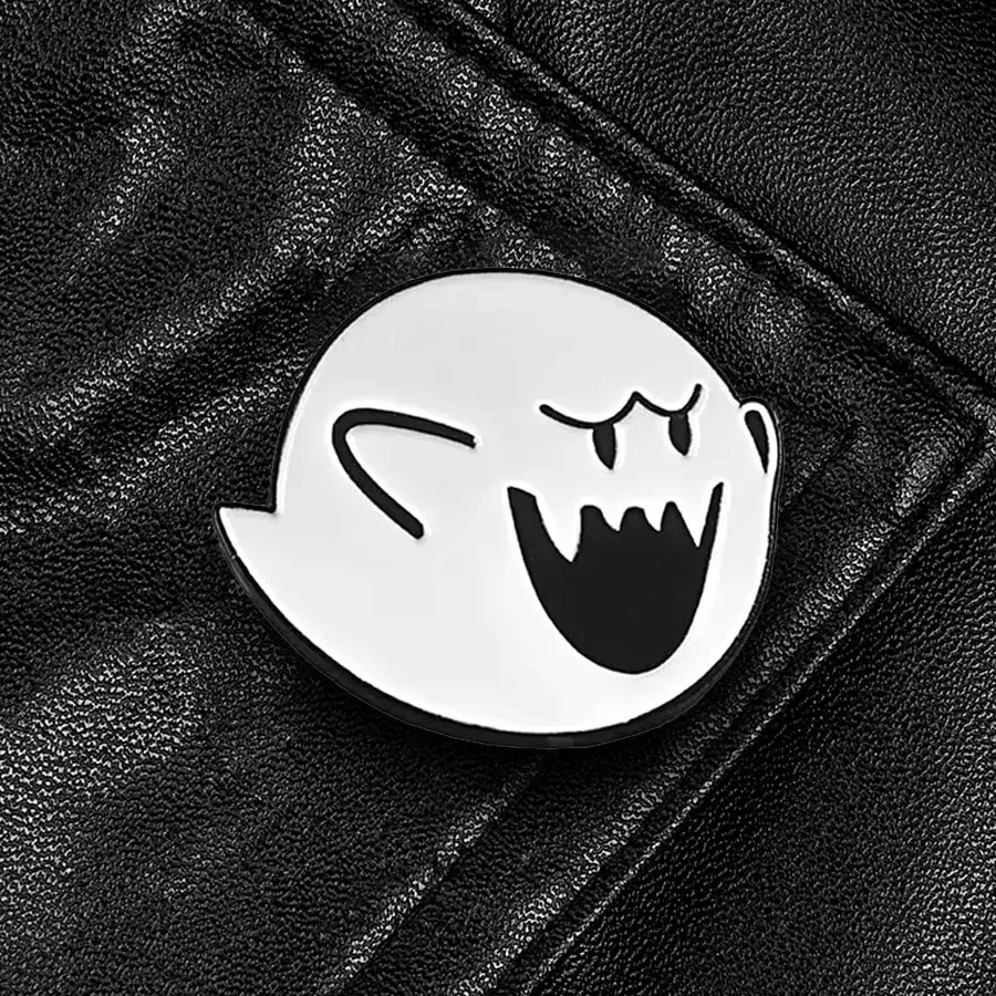 Pin Broche Fantasma Halloween Video Game Broches para Mochila