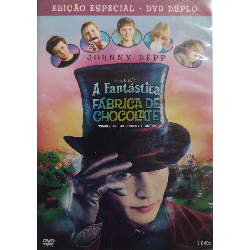 Dvd A Fantástica Fábrica de Chocolate Johnny Depp Edição Especial Duplo Otimo Estado