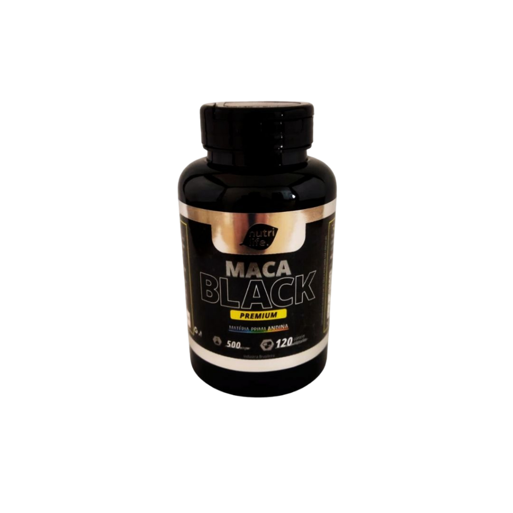 1 UN MACA PERUANA BLACK (PRETA/NEGRA) Pura Premium - 120 Cápsulas DE 500MG ORIGINAL-MATÉRIA PRIMA INDIANA