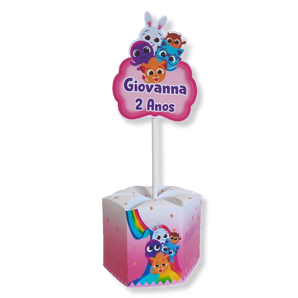 10 Unidades Centro de Mesa Bolofofos Rosa Personalizado Aniversário Lembrancinhas festa infantil