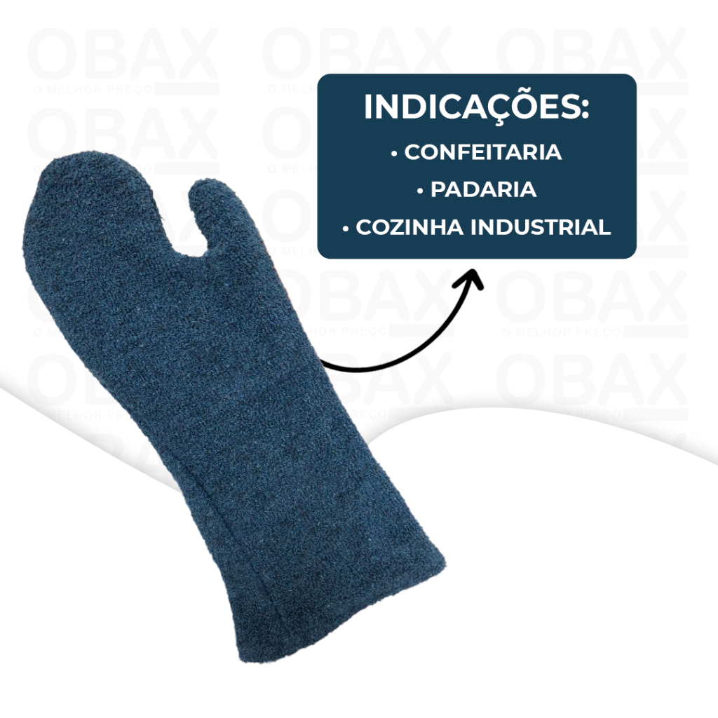Luva Para Cozinha Alta Temperatura Termica Forno Industrial 45 cm