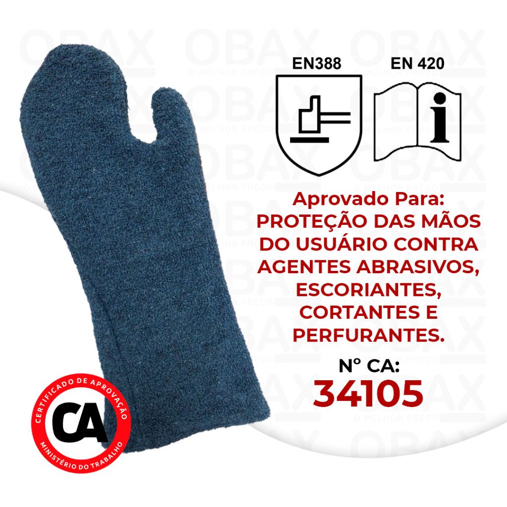 Luva Para Cozinha Alta Temperatura Termica Forno Industrial 45 cm em Oferta na Shopee