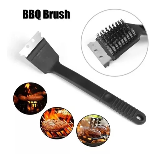 Escova Limpa Grelha De Churrasqueira Espátula Cerdas De Aço em Oferta na Shopee