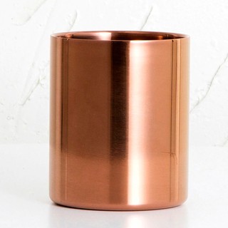 ÚLTIMA UNIDADE! Porta Canetas Porta Pincel de Maquiagem ou Porta Talheres Rose Gold Metal - Organizador - Cobre