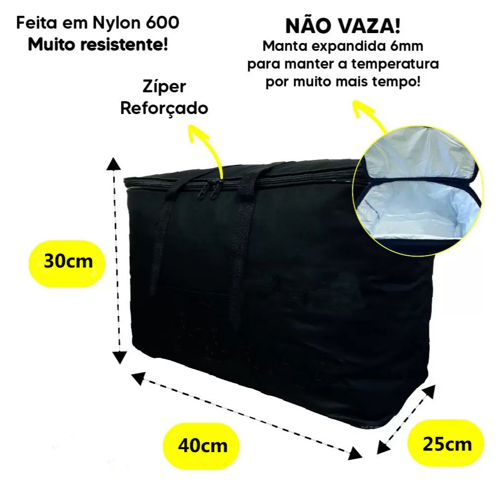 BOLSA TERMICA GRANDE 40 LITROS GOLDEN FISH FESTA PRAIA CHURRASCO PESCA